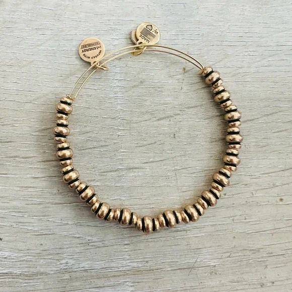 Alex and Ani Gold Tone Beaded Bracelet - Picture 1 of 3